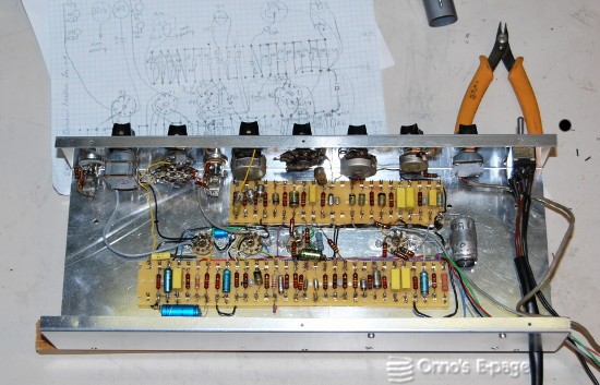 
    The pre-amplifier chassis complete.