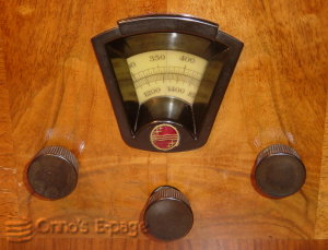 
    A close look at the tuning dial and controls.
    