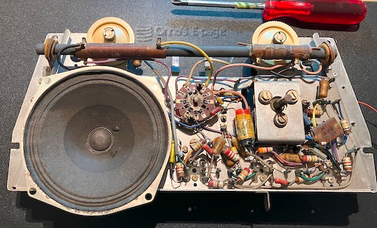 
    The chassis after cleaning and repair.
    